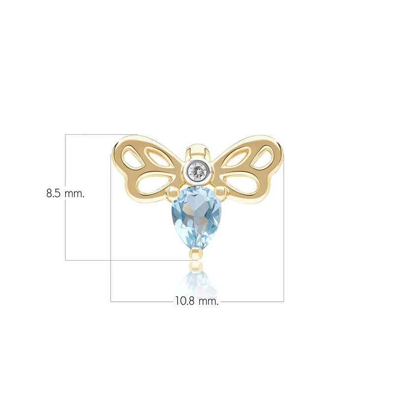 Lumina Butterfly Stud (Sky Edition)