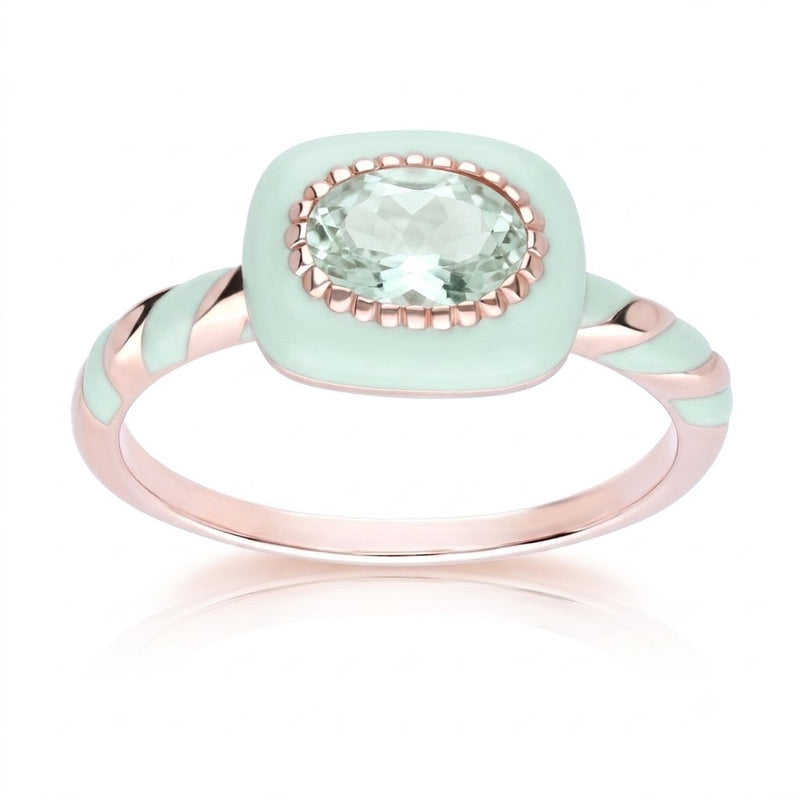 Lumina Pear-Cut Enamel Ring (Sky Blue Edition)