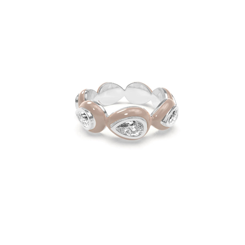 Liquid Tide Teardrop Ring (SILVER)