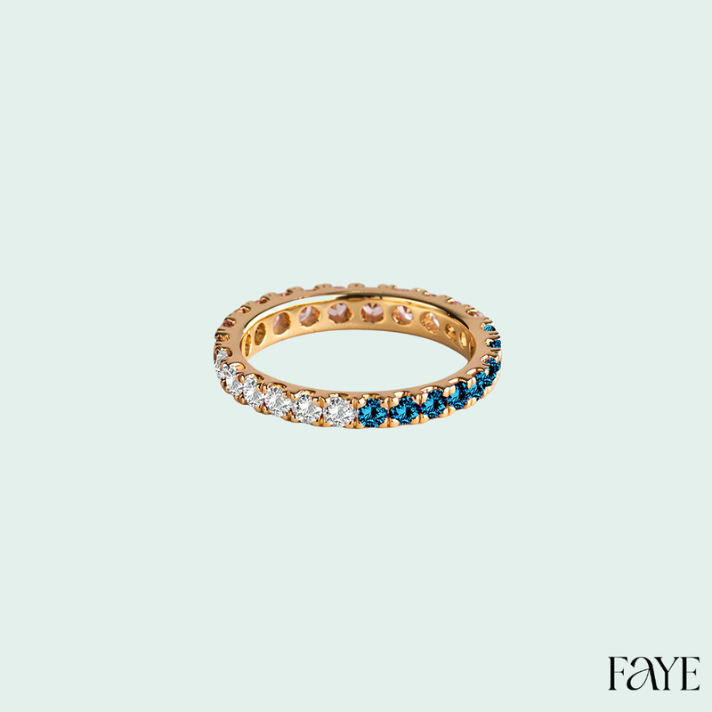 white candy pave eternity (gold)