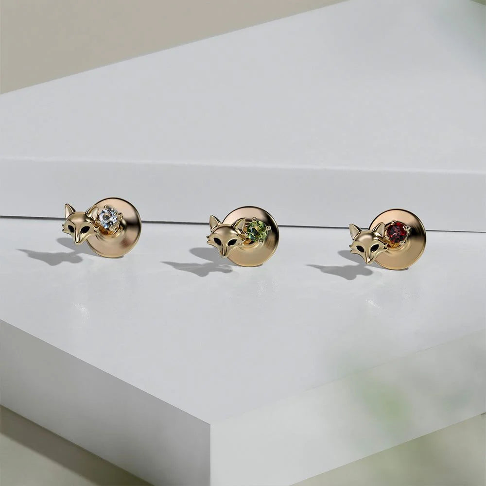 Lumina Fox Stud (Peridot Edition)