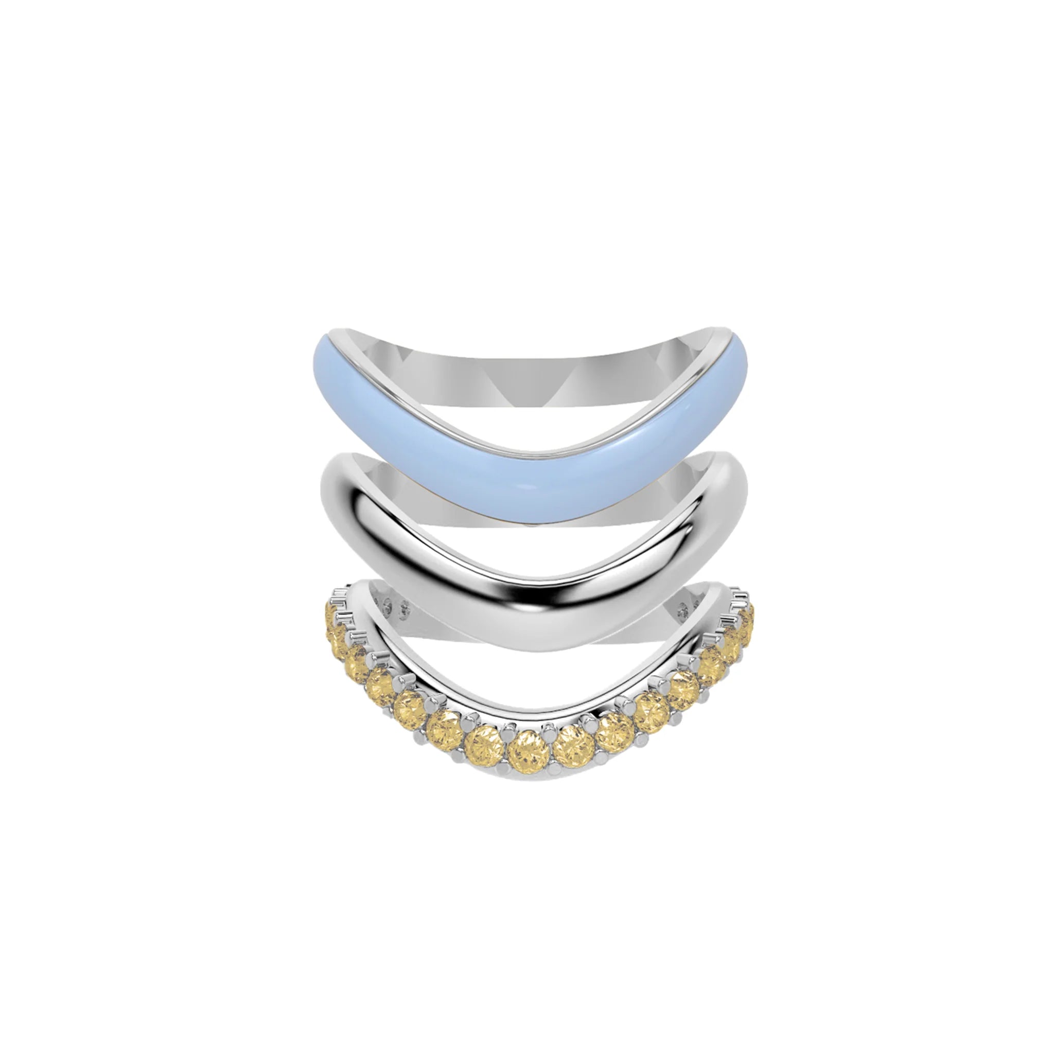 The Sugar Echo-Silver (Set of 3)
