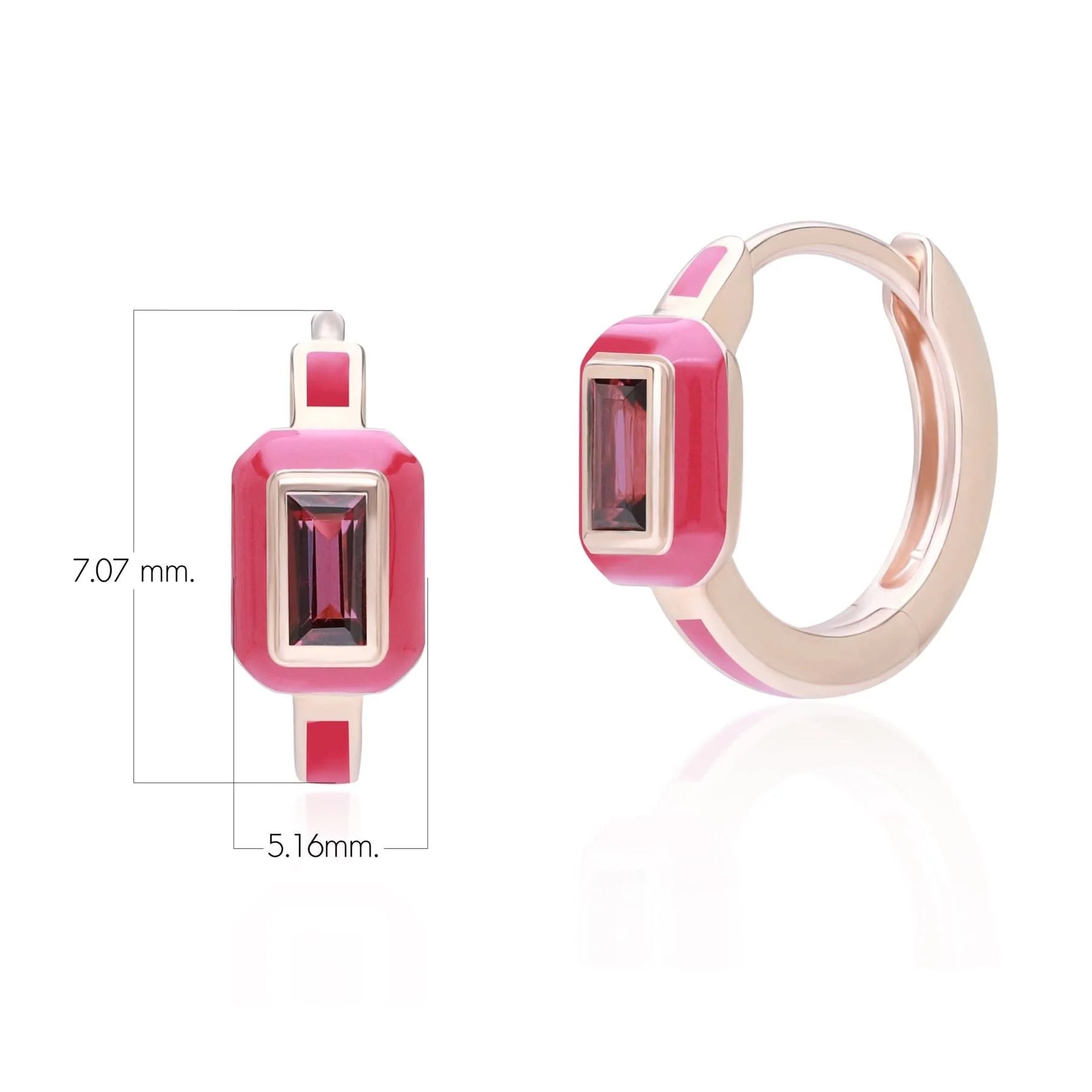 Azure Arc Baguette Huggie Earrings (Lavender Edition)