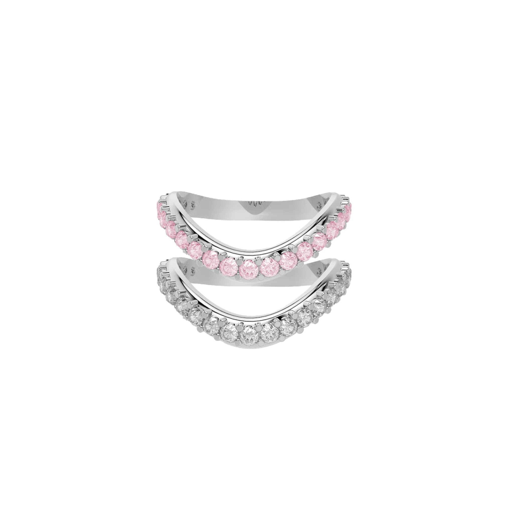 Liquid Tide Dual Band Pavé Ring