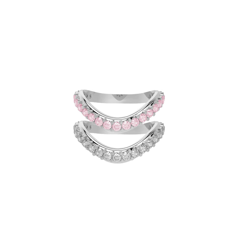 Liquid Tide Dual Band Pavé Ring