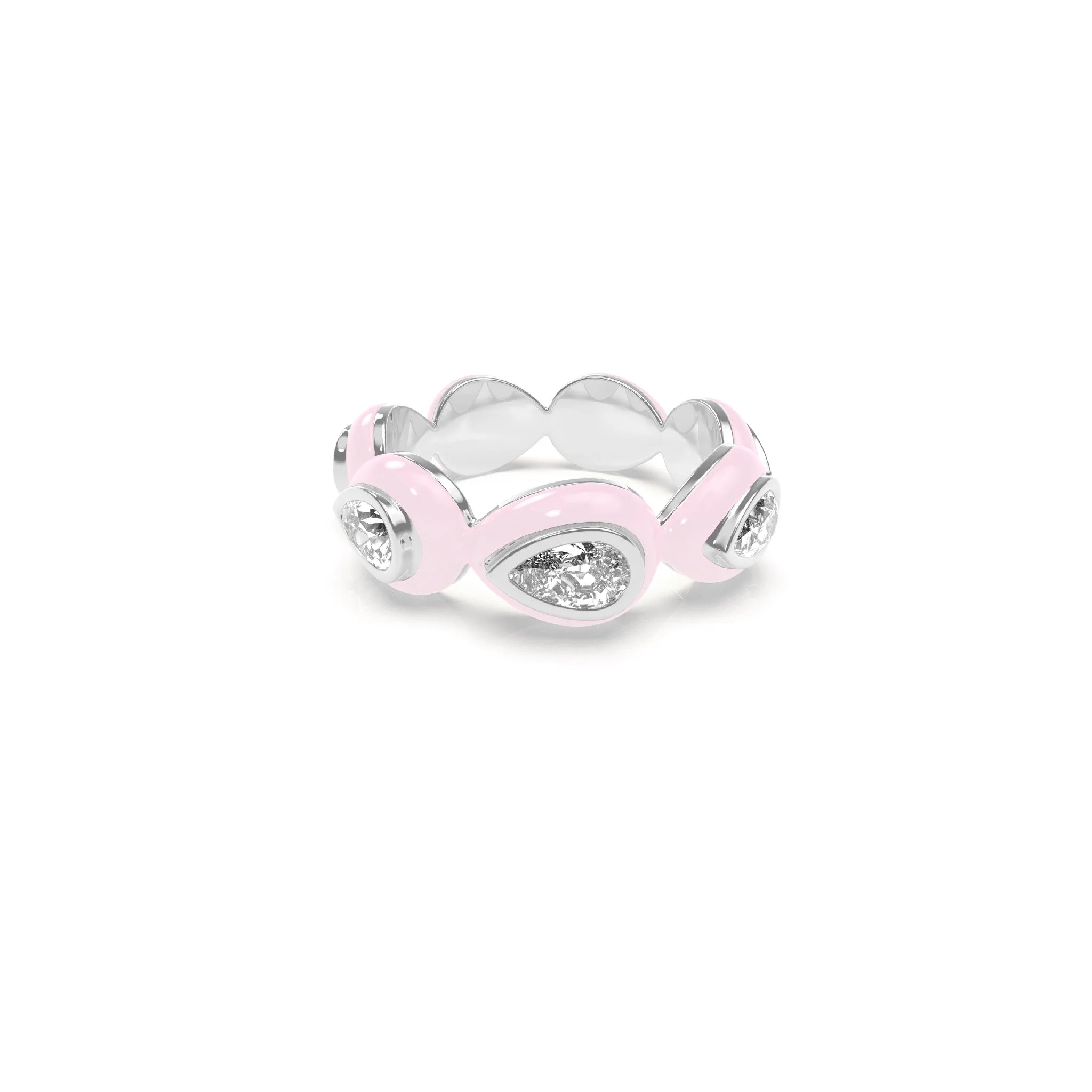 Liquid Tide Teardrop Ring (SILVER)