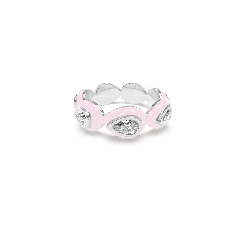 Liquid Tide Teardrop Ring (SILVER)