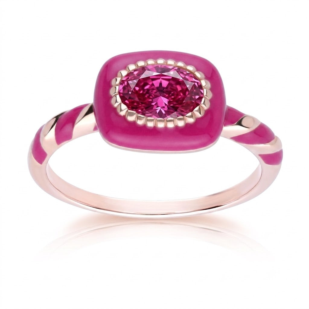 Lumina Pear-Cut Enamel Ring (Sky Blue Edition)