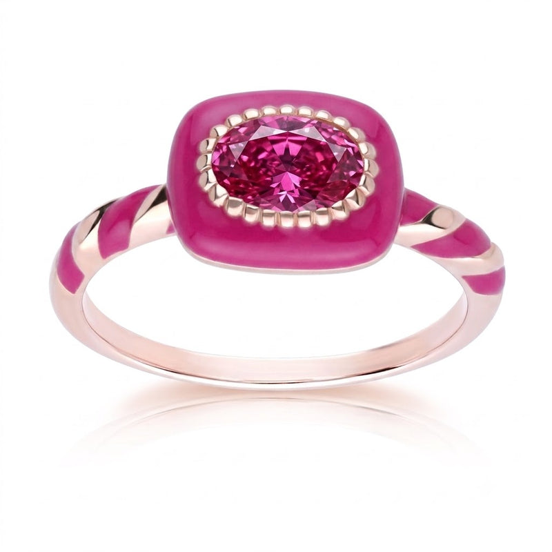 Lumina Pear-Cut Enamel Ring (Sky Blue Edition)