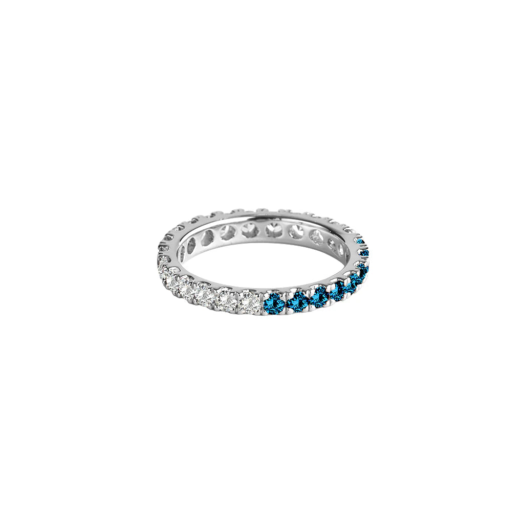 white candy pave eternity  (silver)
