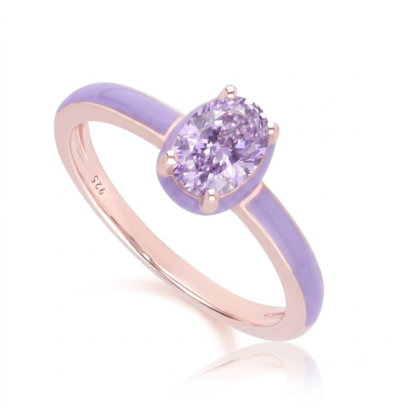 Lumina Round-Cut Enamel Ring (Mint Green Edition)