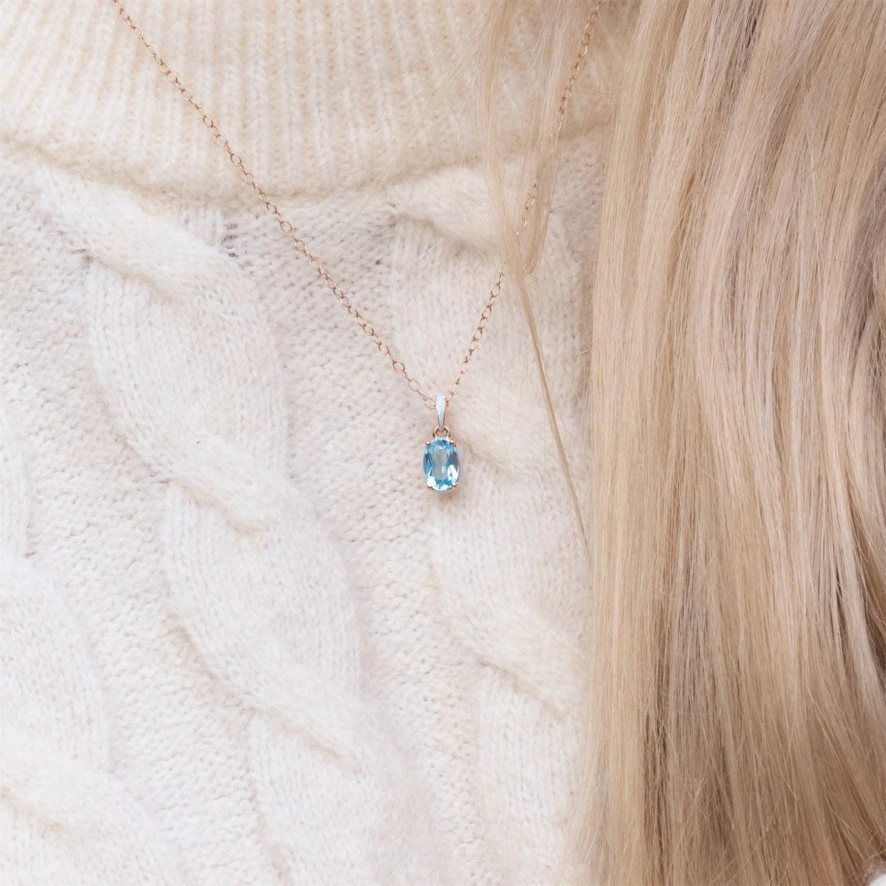 Aura Oval Pendant (Sky Edition)