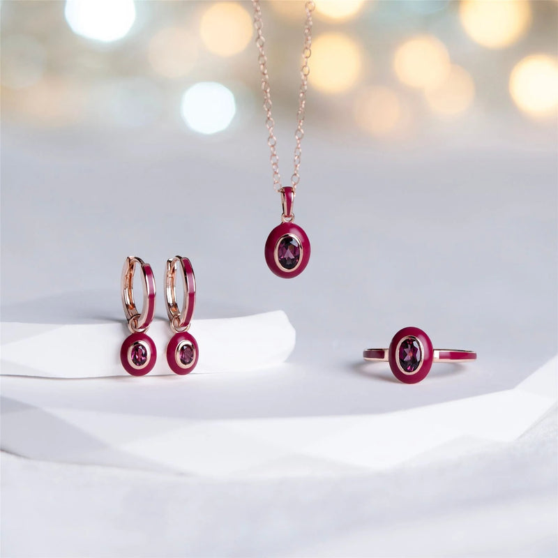 Aura Oval Ring (Fuchsia Edition)