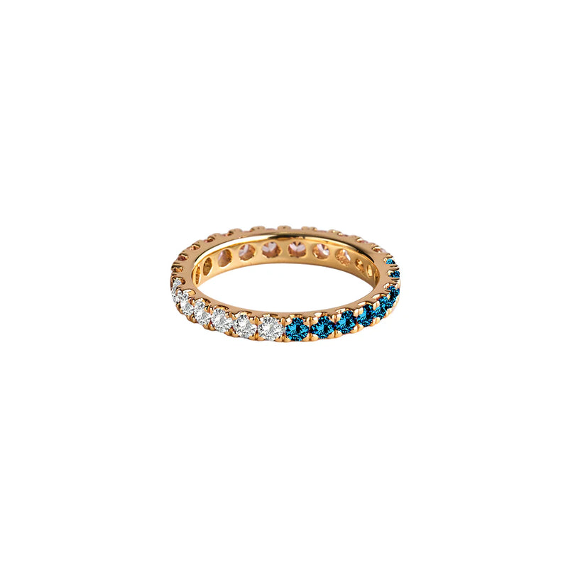 white candy pave eternity (gold)