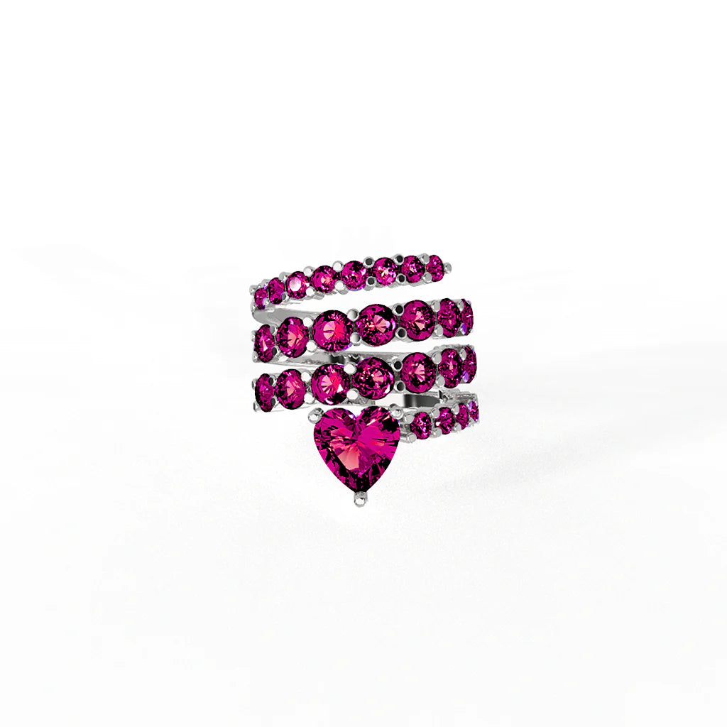Infinite Heart Spiral Ring (SILVER)