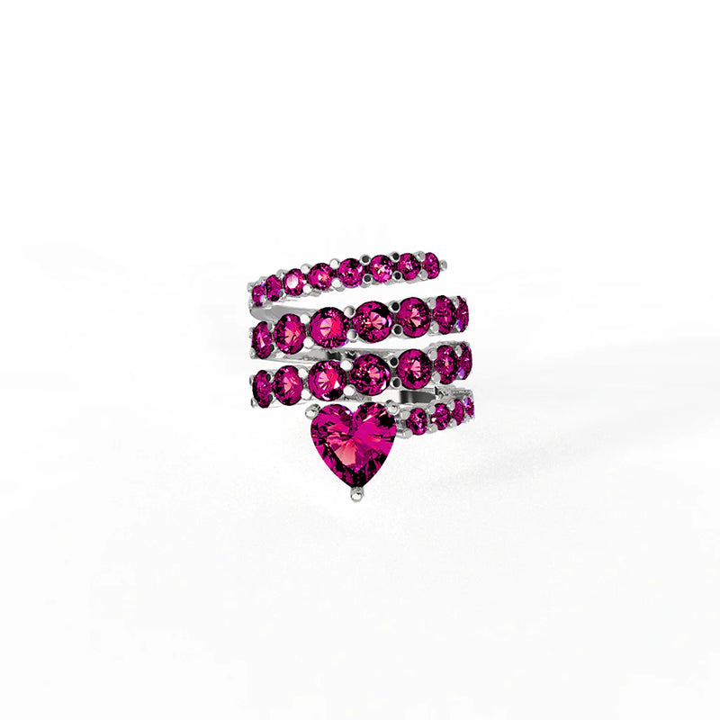 Infinite Heart Spiral Ring (SILVER)
