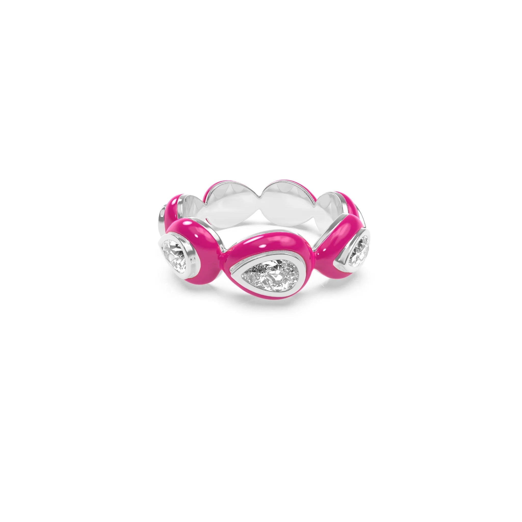 Liquid Tide Teardrop Ring (SILVER)