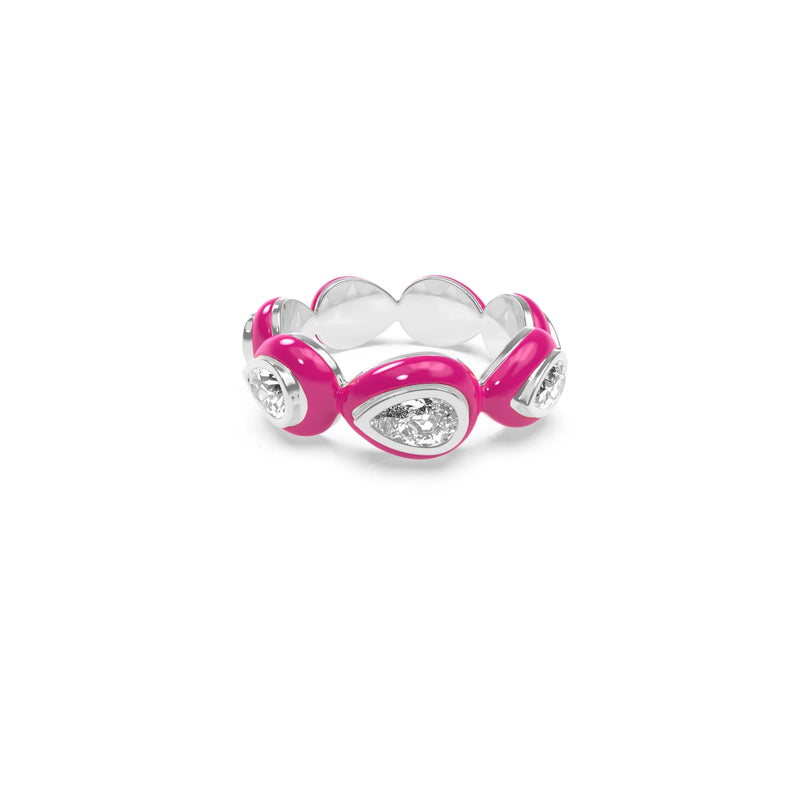 Liquid Tide Teardrop Ring (SILVER)