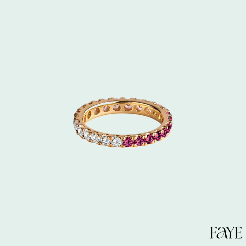 white candy pave eternity (gold)