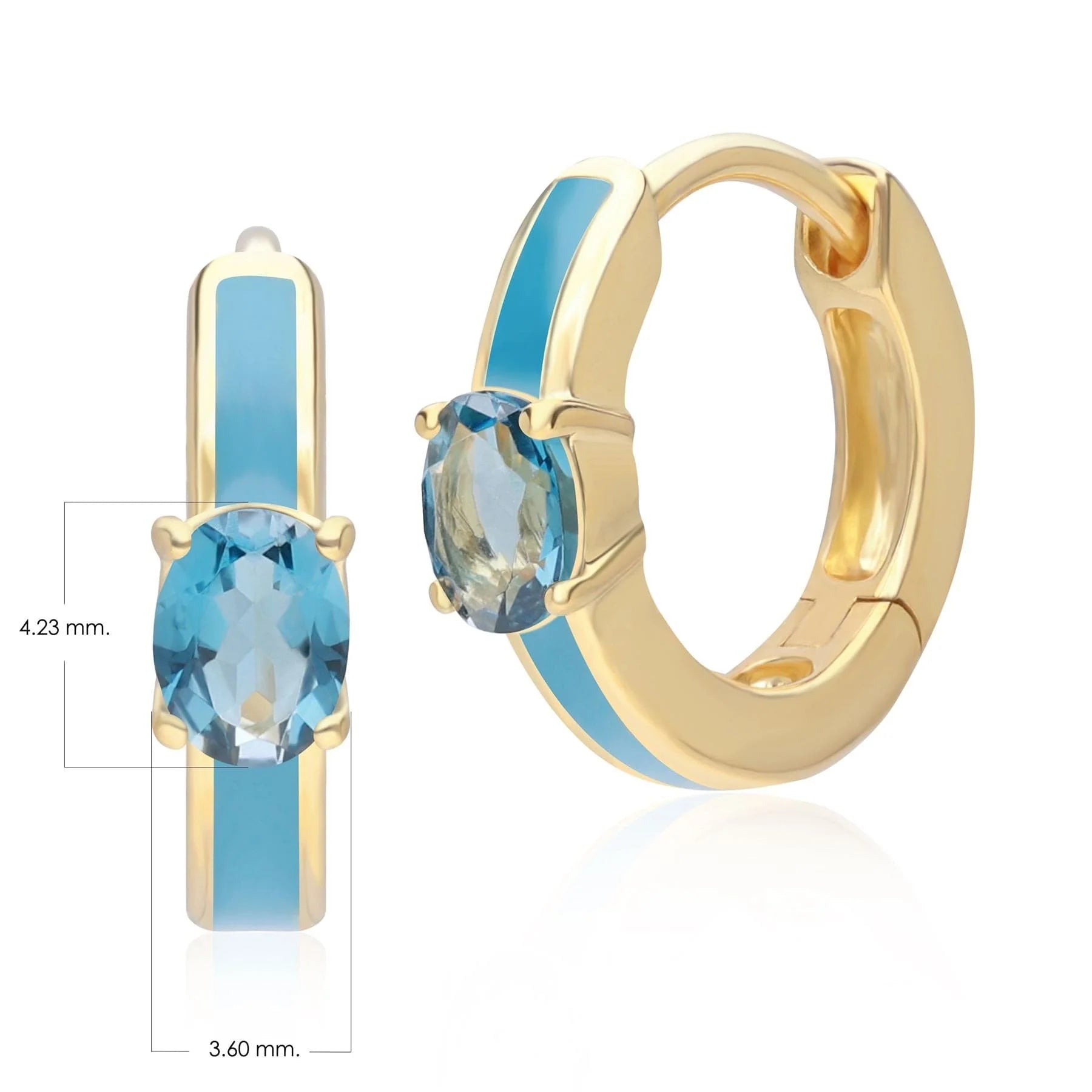 Azure Arc Baguette Huggie Earrings (Lavender Edition)