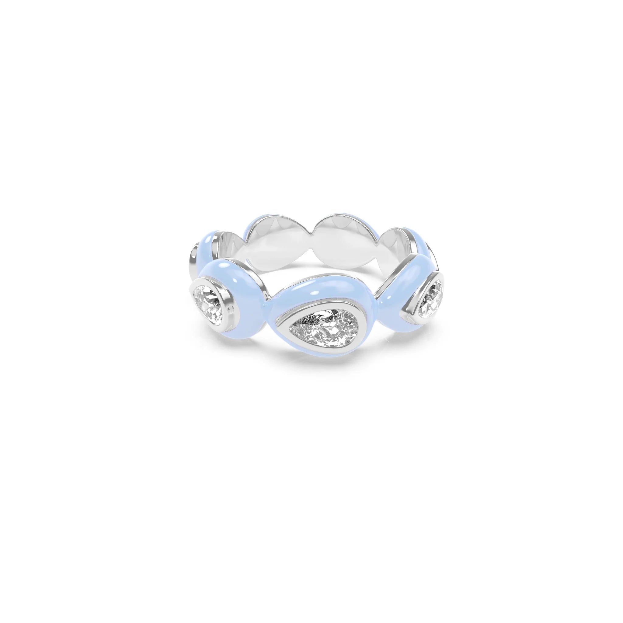 Liquid Tide Teardrop Ring (SILVER)