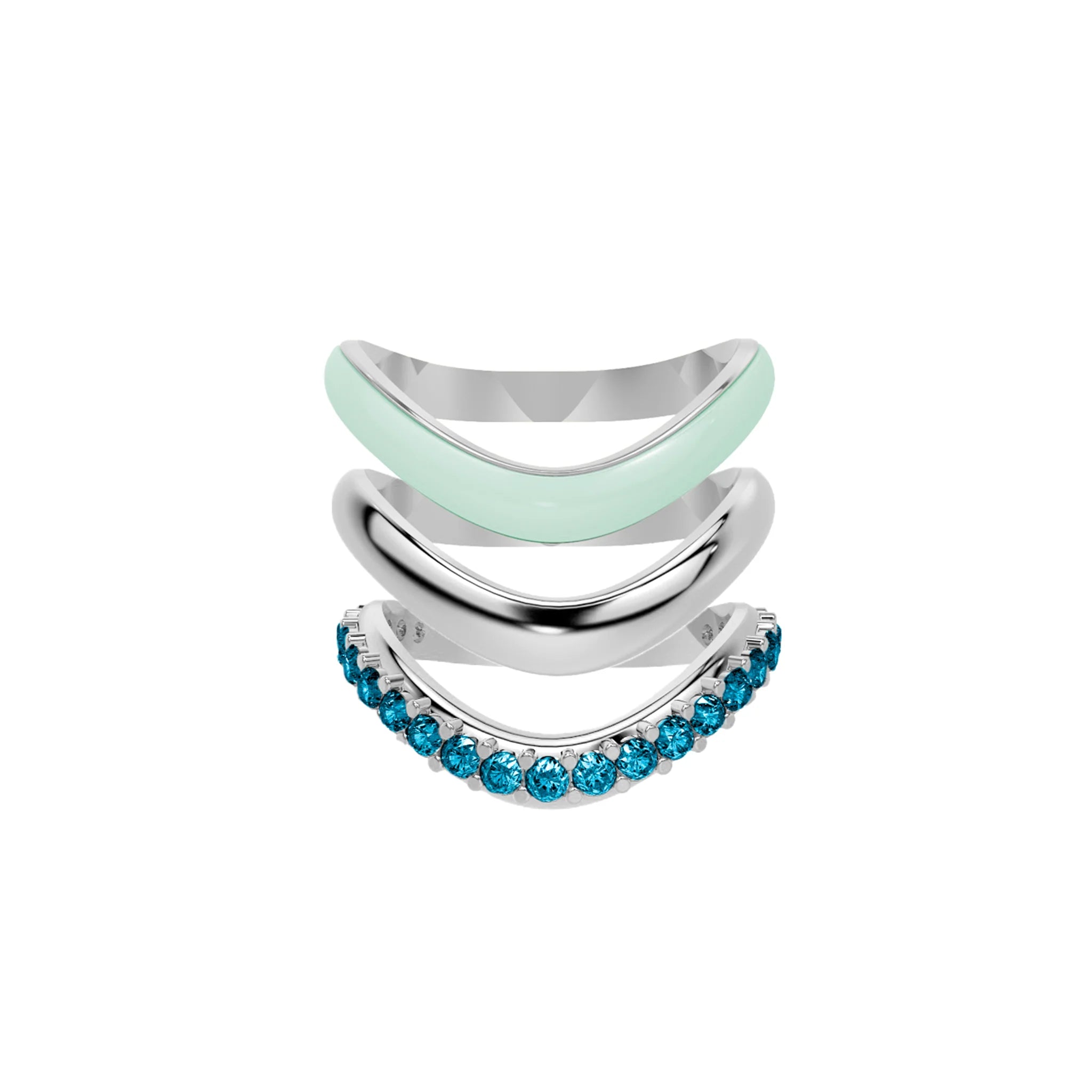 The Sugar Echo-Silver (Set of 3)