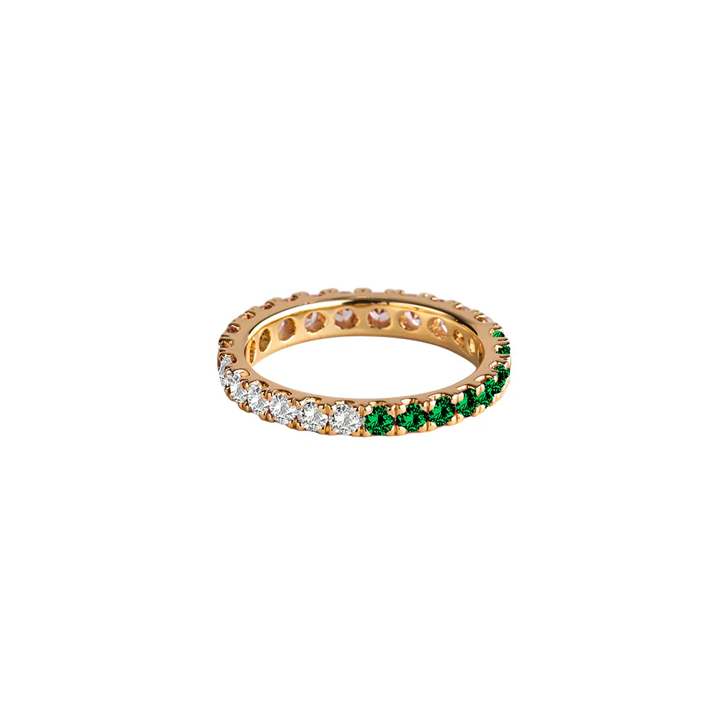 white candy pave eternity (gold)