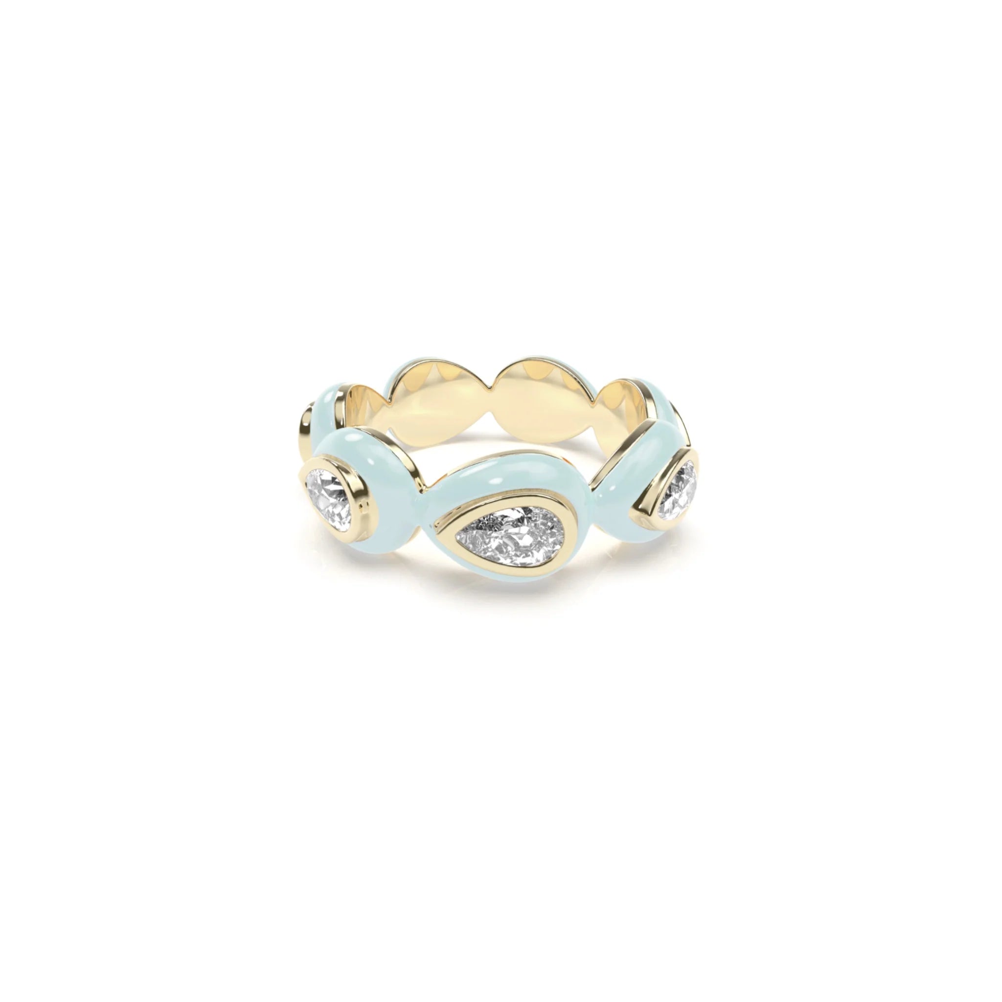 Liquid Tide Teardrop Ring (GOLD)