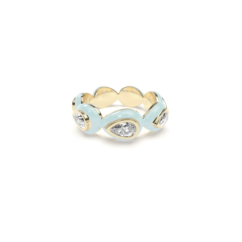 Liquid Tide Teardrop Ring (GOLD)