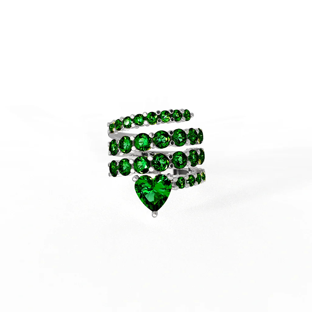 Infinite Heart Spiral Ring (SILVER)