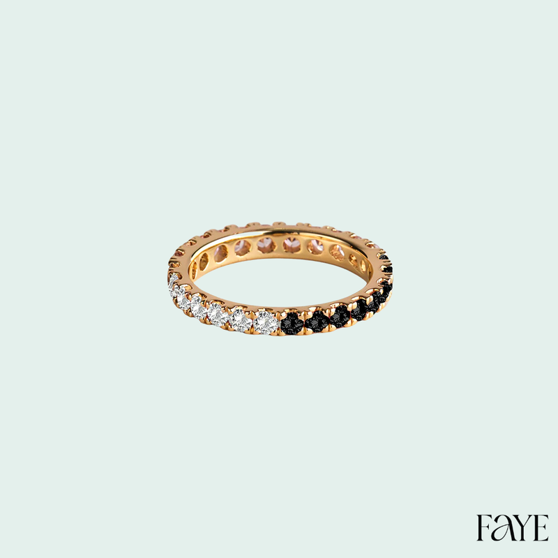 white candy pave eternity (gold)