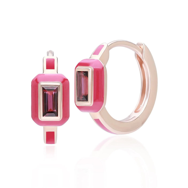 Azure Arc Baguette Huggie Earrings (Lavender Edition)