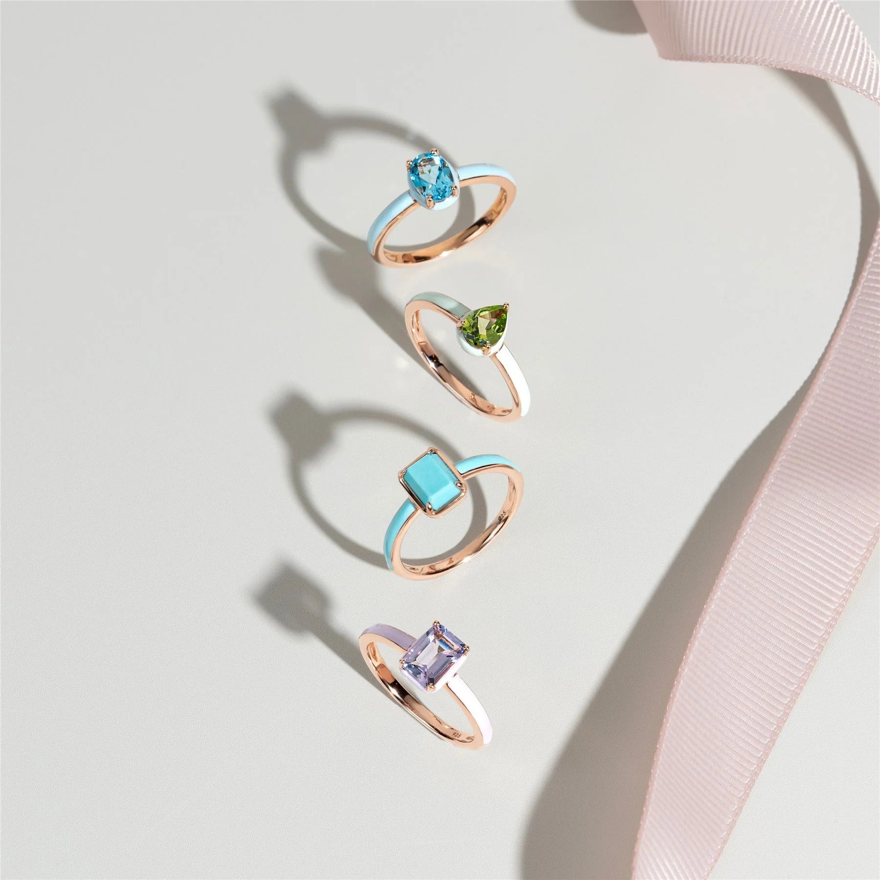 Chroma Aura Baguette Ring (Lavender Edition)
