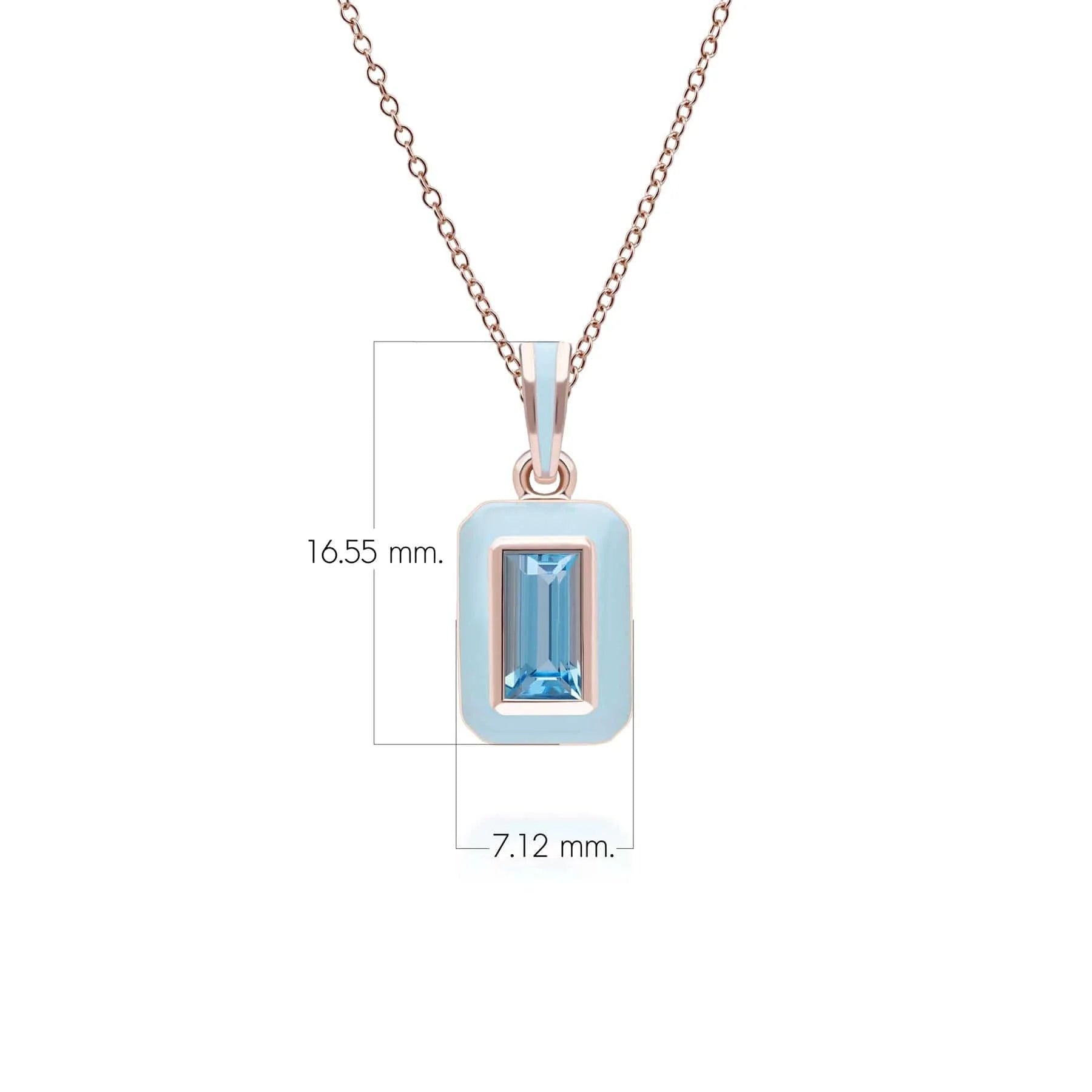 Lumina Emerald-Cut Enamel Pendant Necklace (Mint Green Edition)