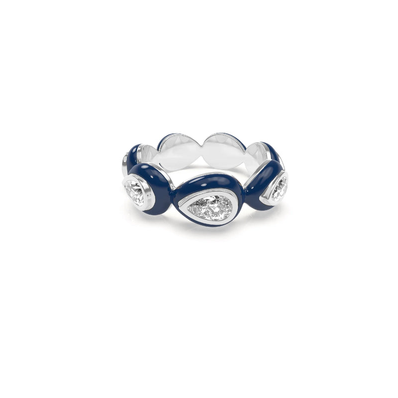 Liquid Tide Teardrop Ring (SILVER)