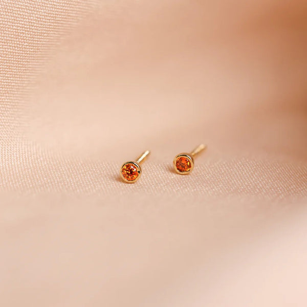 Personalized Birthstone Stud Earrings