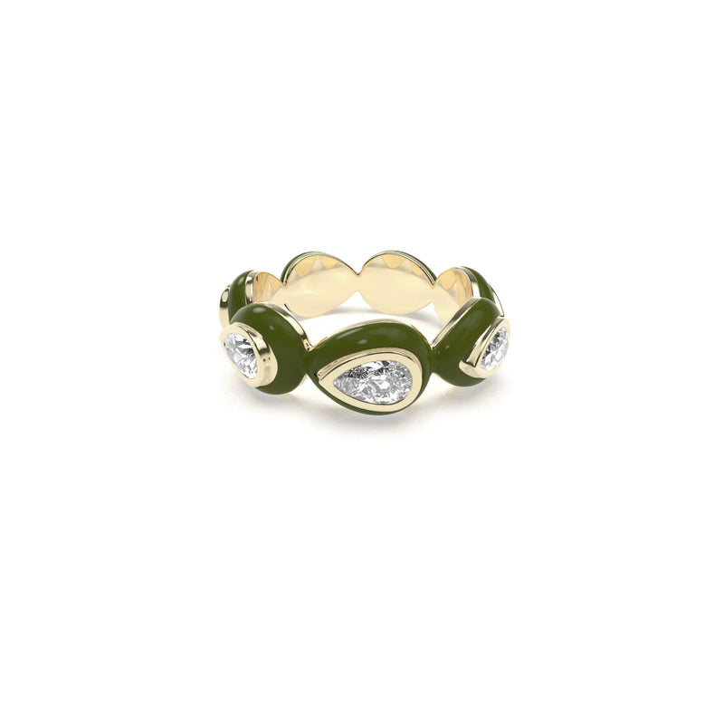 Liquid Tide Teardrop Ring (GOLD)
