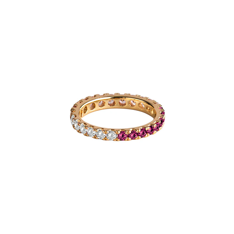 white candy pave eternity (gold)