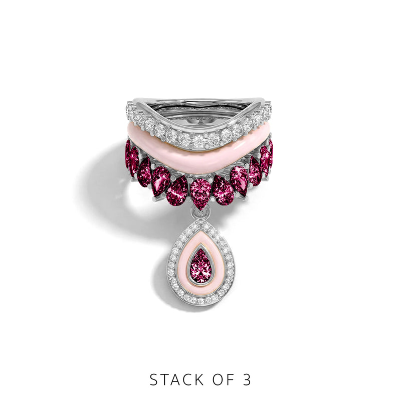 Varna-Volt-Silver Trio Ring Stack