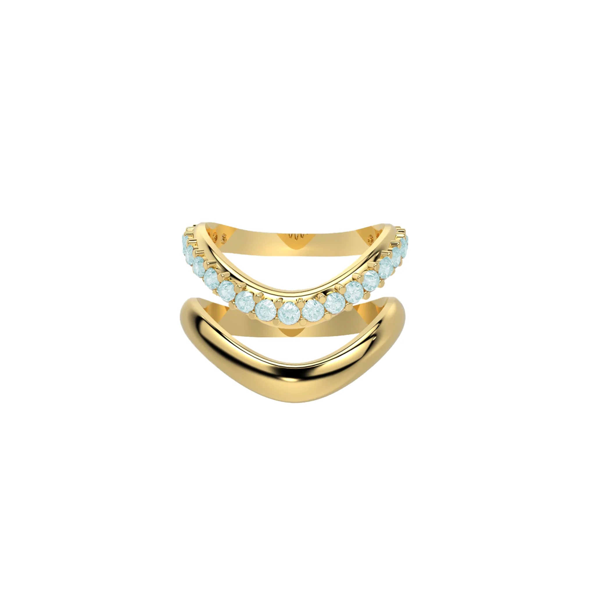 Gold Chrome Echo & Diamond Dip Duo