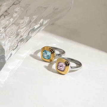 Radiant Gemstone Ring