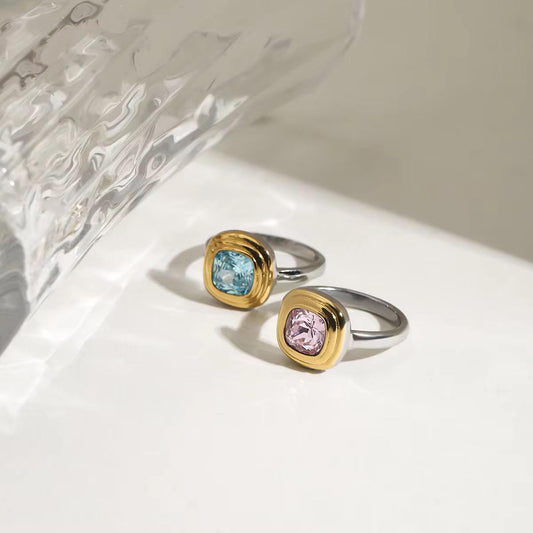 Radiant Gemstone Ring
