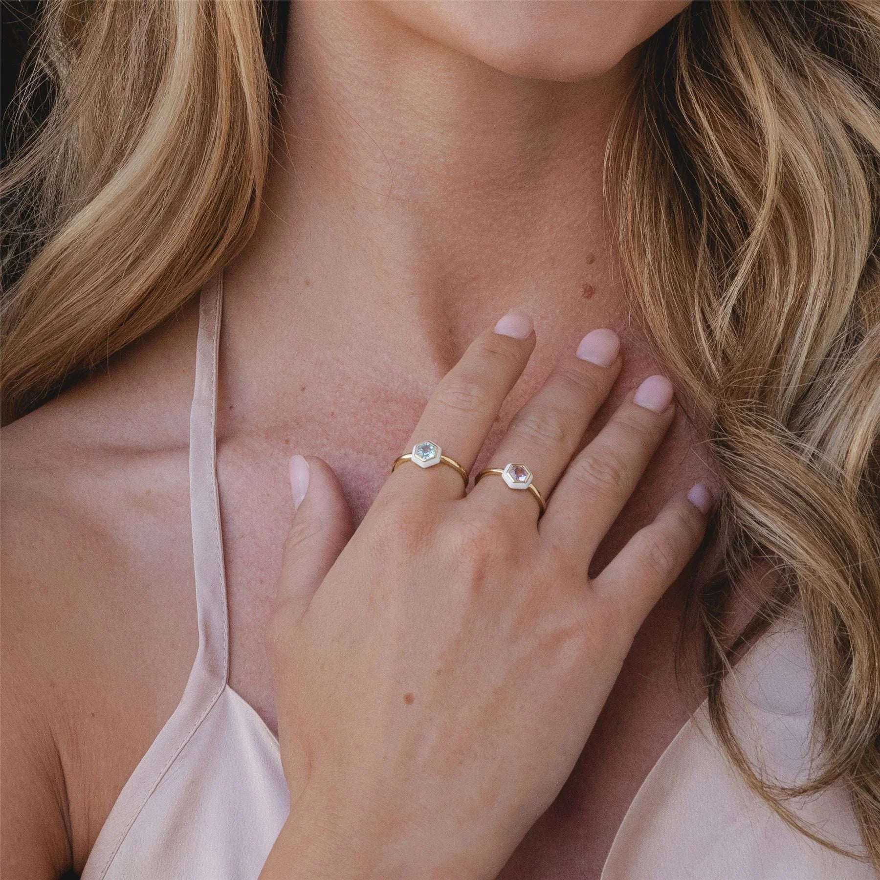 Aura Hexagon Ring (Lavender Edition)