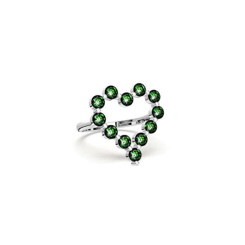 Heart Halo Ring - Silver