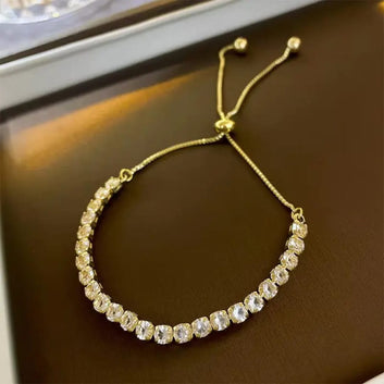 Elara Marquise Slider Bracelet - 18k Gold Plated Tennis Bracelet