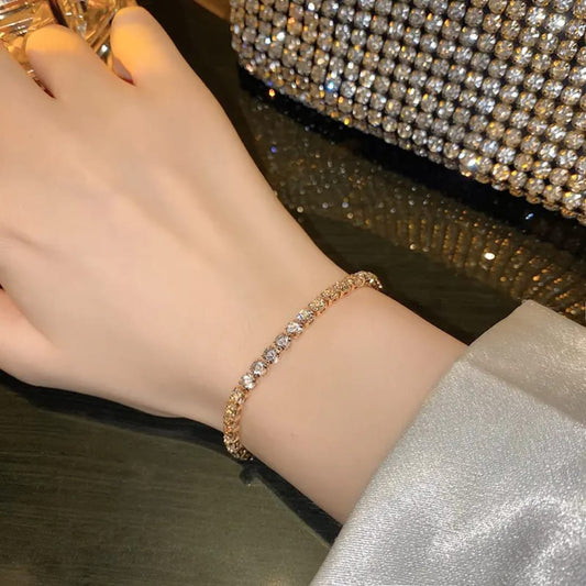 Elara Marquise Slider Bracelet - 18k Gold Plated Tennis Bracelet