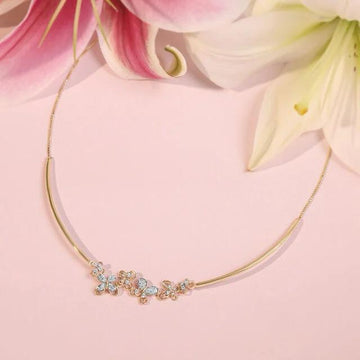 Butterfly Pavé Necklace | Solid 925 Sterling Silver |