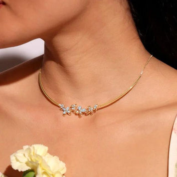 Butterfly Pavé Necklace | Solid 925 Sterling Silver |