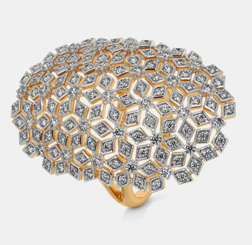 Celestial Mosaic Statement Ring | Solid 925 Sterling Silver |