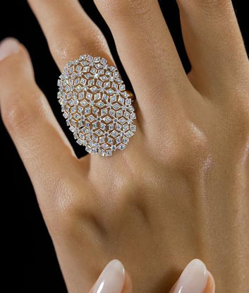 Celestial Mosaic Statement Ring | Solid 925 Sterling Silver |